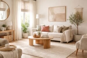 Cozy and bright living room design