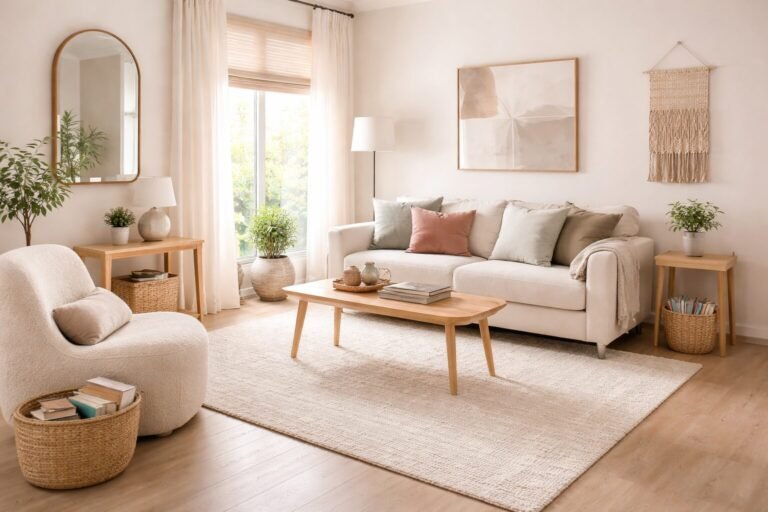 Cozy and stylish living room setup