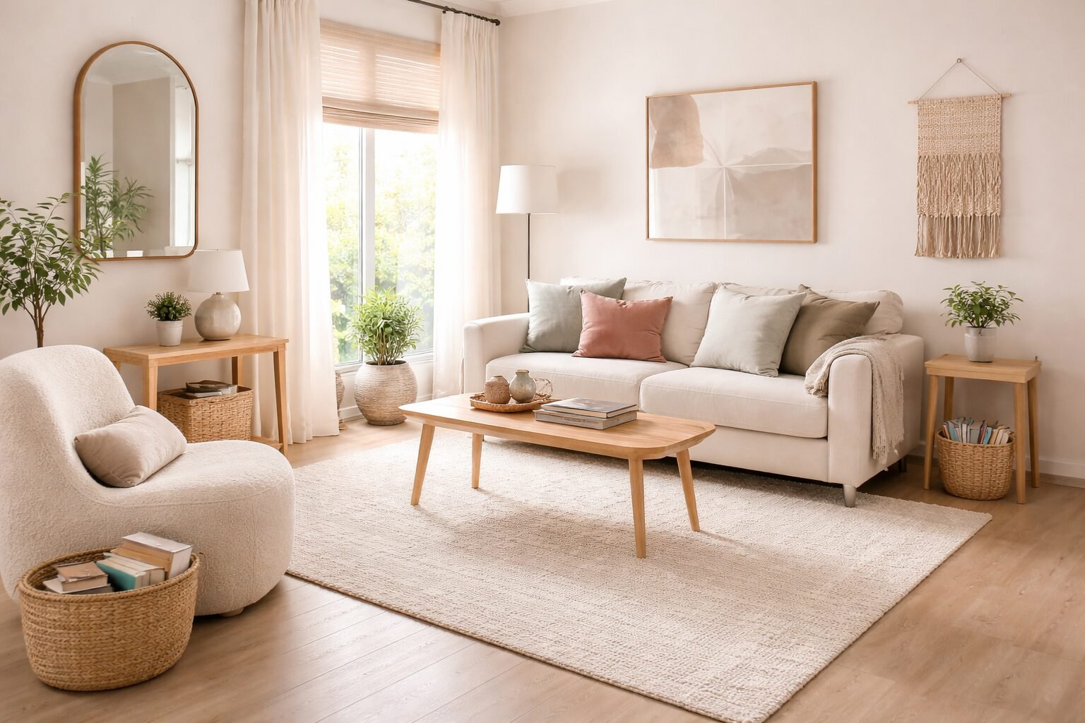 Cozy and stylish living room setup